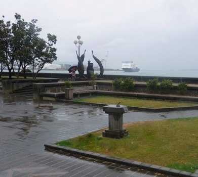 The Frank Kitts memorial sundial in Wellington NZ