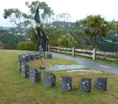 Clyde Quay Boat Harbour Reserve sundial in Wellington NZ