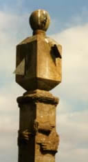 sundial milestone in Wroxton, Oxfordshire